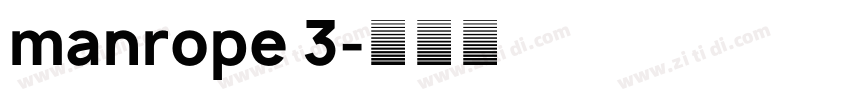 manrope 3字体转换
